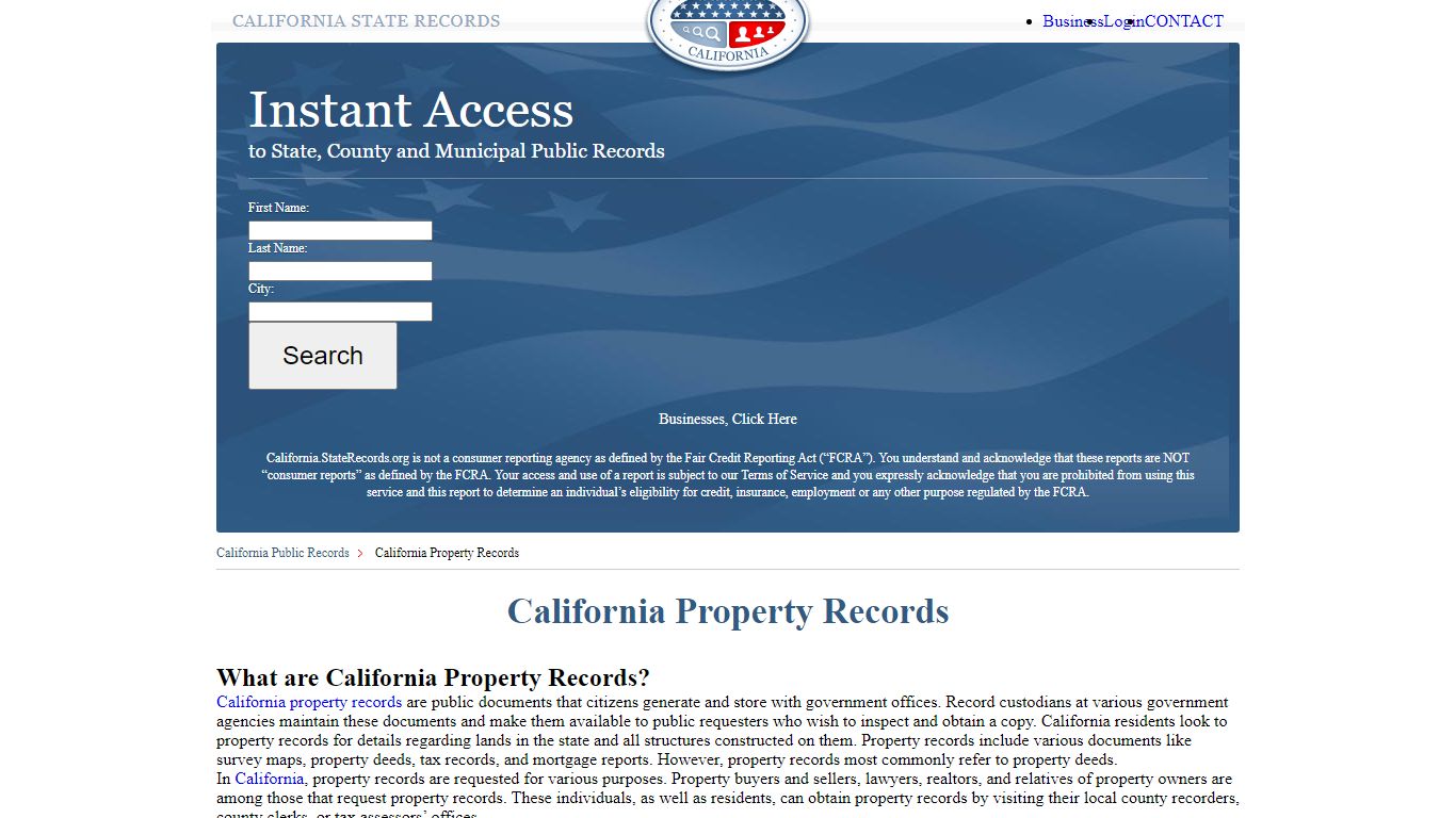 California Property Records | StateRecords.org
